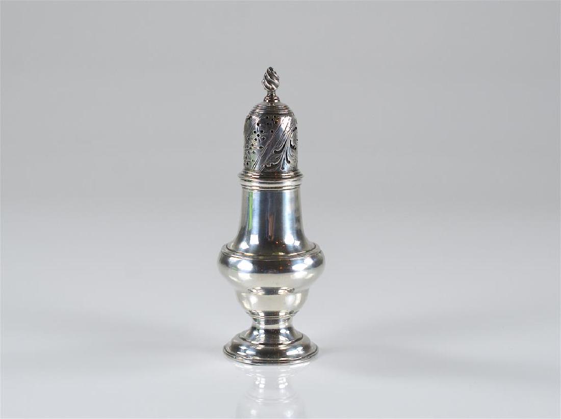 George II English silver caster (1 of 3)