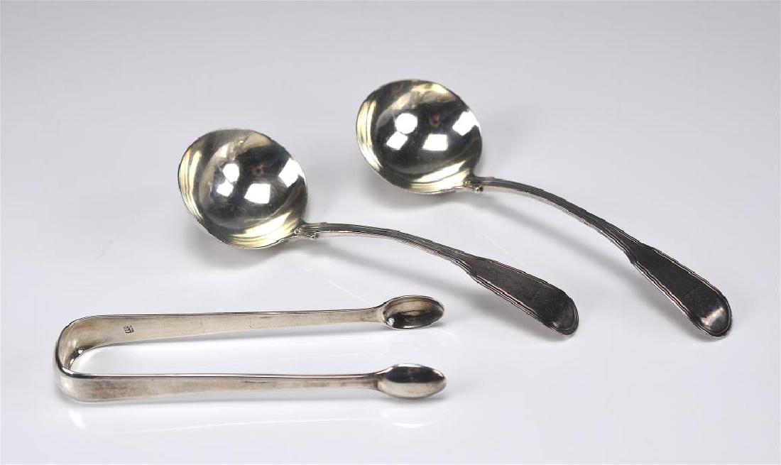English George III silver sugar nips & ladles (1 of 5)