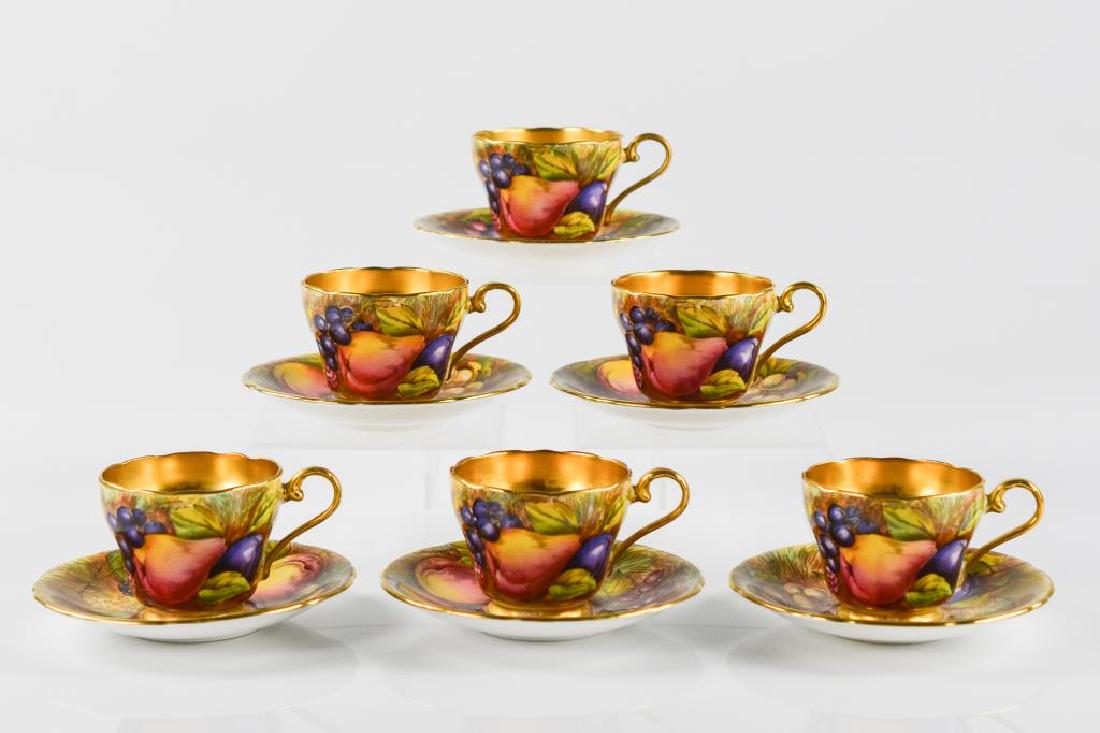 Six English Aynsley C746 demitasse cups & saucers (1 of 7)