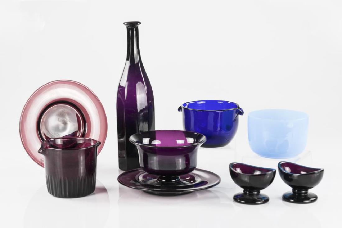 Assorted 18th and 19th C English coloured glass (1 of 3)