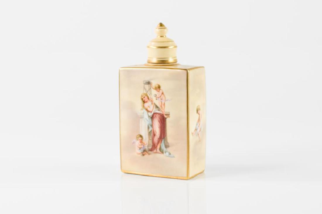 Austrian Vienna porcelain tea caddy (1 of 5)