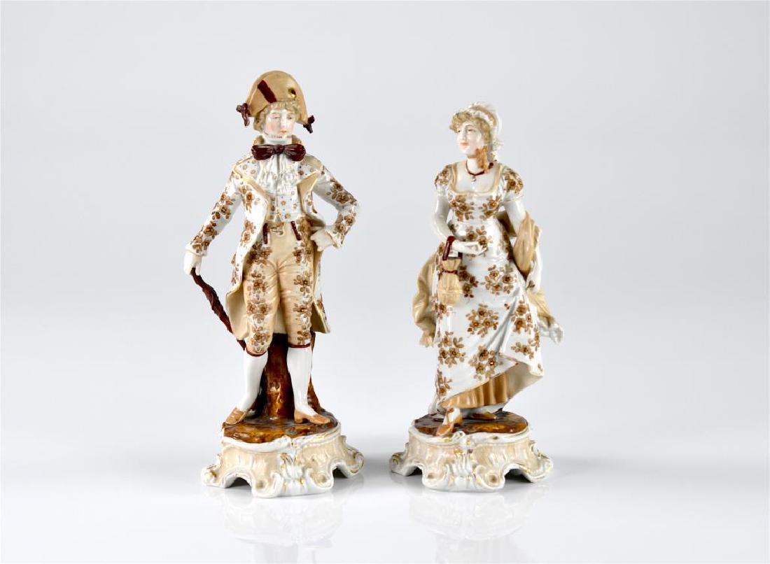 Pair of Continental porcelain figures (1 of 4)