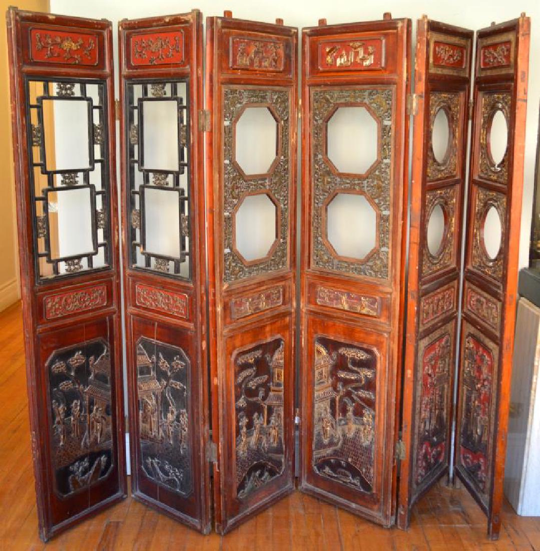 CHINESE SIX PANEL SCREEN (1 of 9)