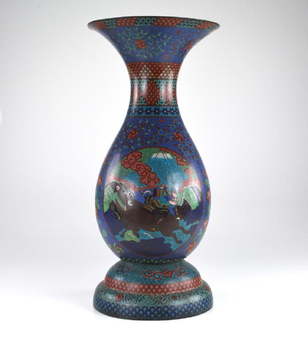 LARGE JAPANESE CLOISONNE ENAMELLED VASE (1 of 7)