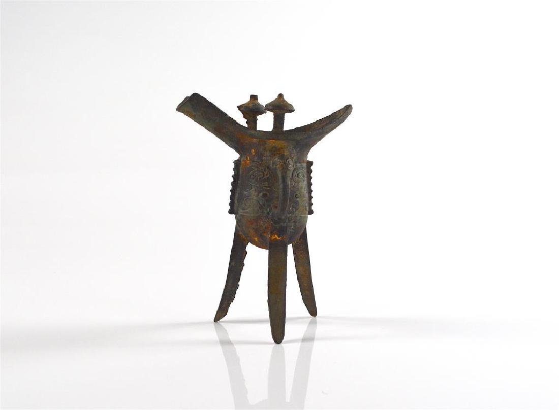 CHINESE ARCHAISTIC BRONZE JUE CUP (1 of 2)