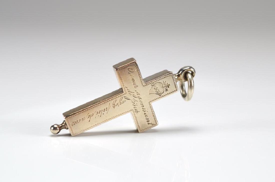 19th C Canadian silver reliquary cross (1 of 4)