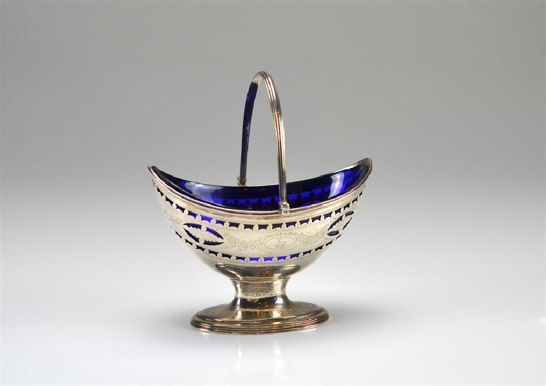 George III silver swing handle basket (1 of 6)