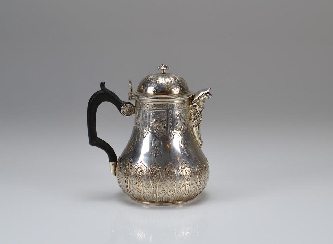 French silver bachelor's hot water pot (1 of 7)