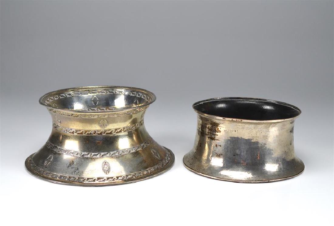 Two English Sheffield plate dish rings (1 of 4)