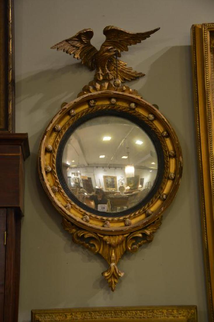 Federal style convex mirror with eagle finial (1 of 1)