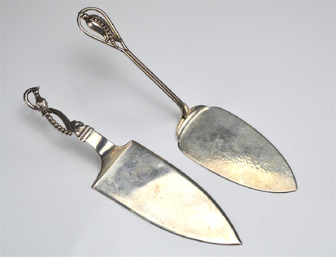 Two silver cake servers (1 of 5)