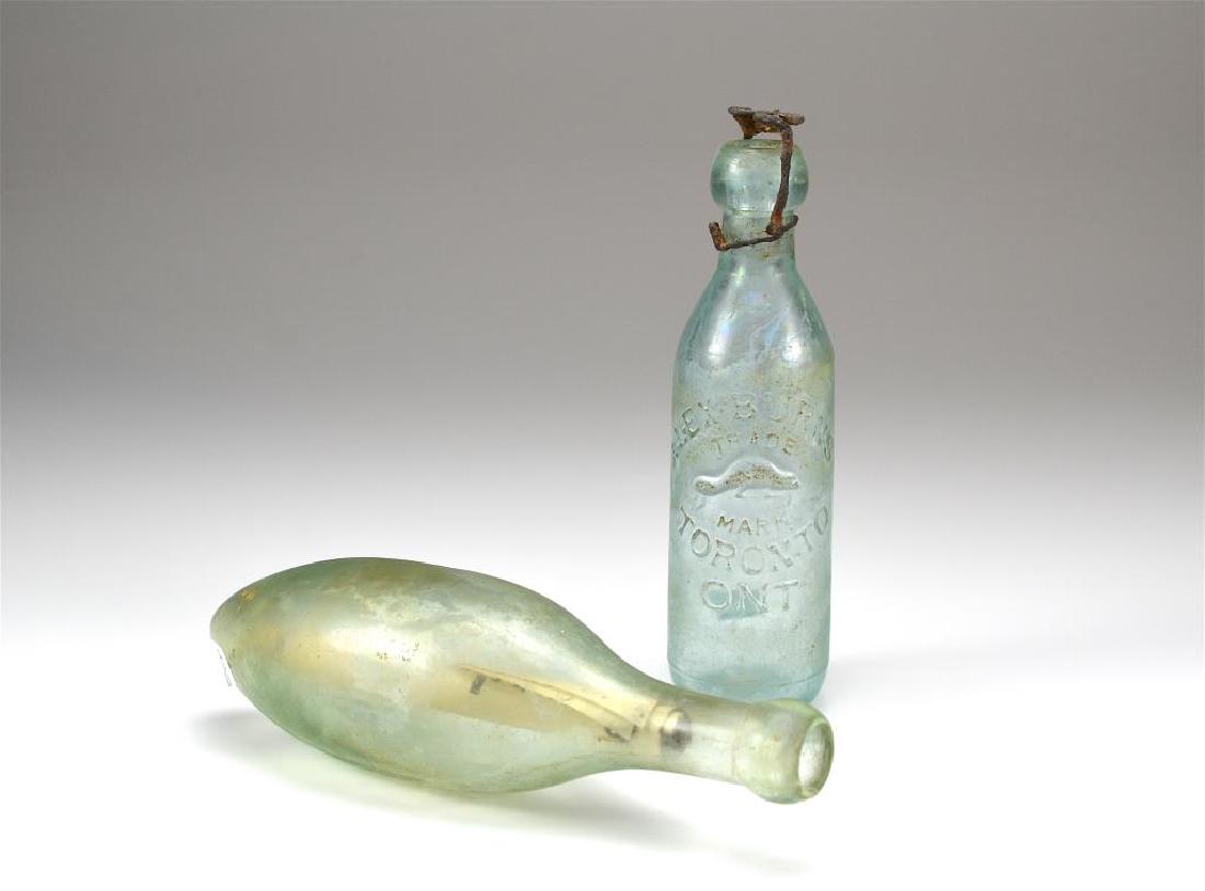 Two early Canadian glass soda bottles (1 of 5)