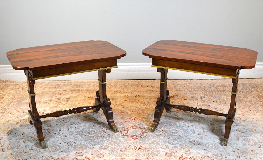 Pair of Regency Style Rosewood side tables (1 of 1)