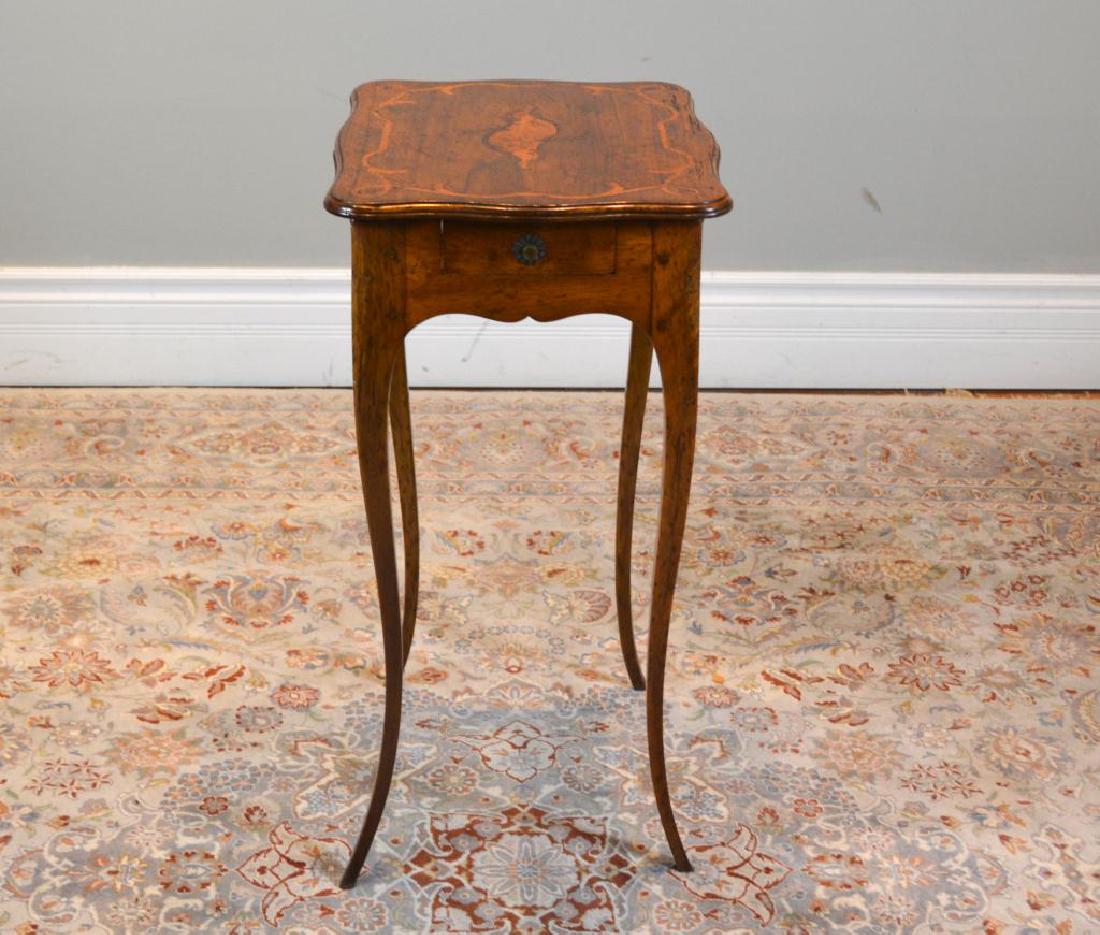 Antique French inlay side table (1 of 2)