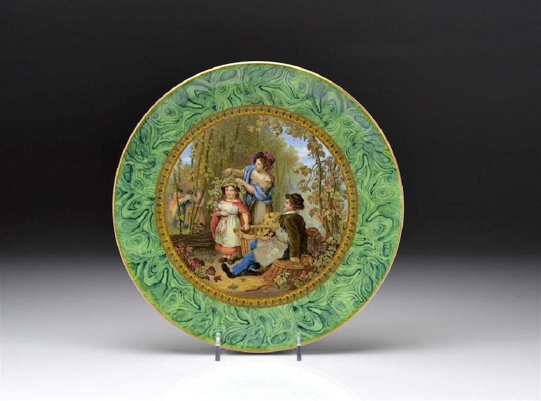 English Prattware porcelain plate (1 of 2)