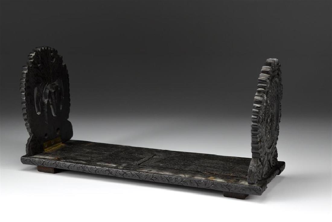 Antique Irish carved wood bookslide (1 of 3)