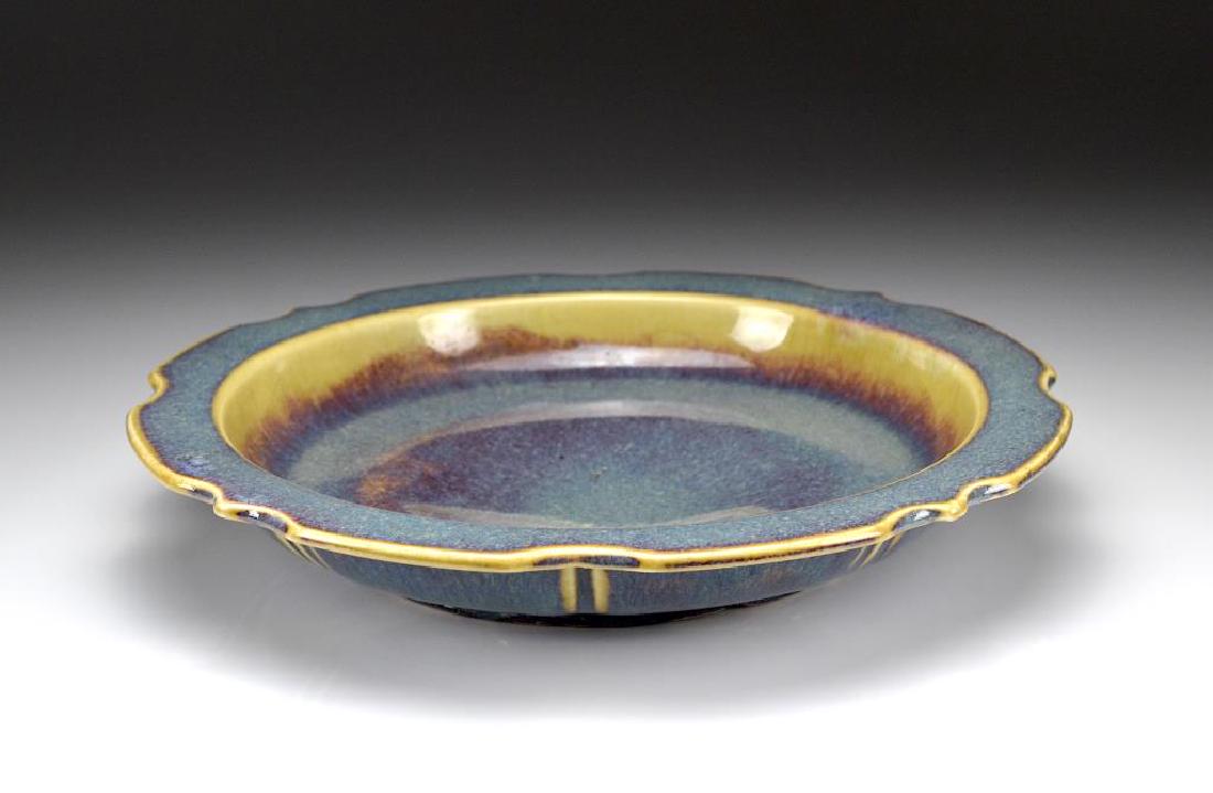 CHINESE JUN WARE STYLE FLAMBE BARBED DISH (1 of 9)