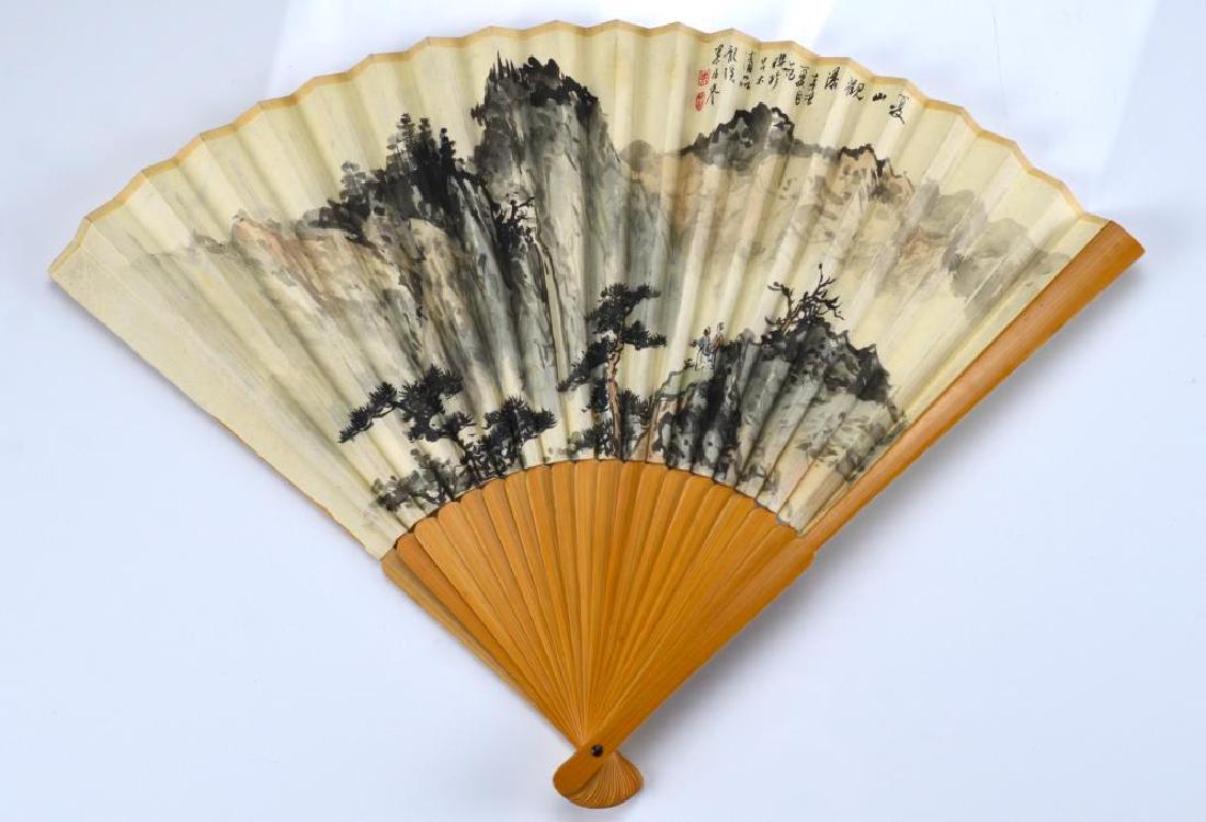 CHINESE PAPER FAN BY LIANG BOYU 梁伯譽 (1 of 9)