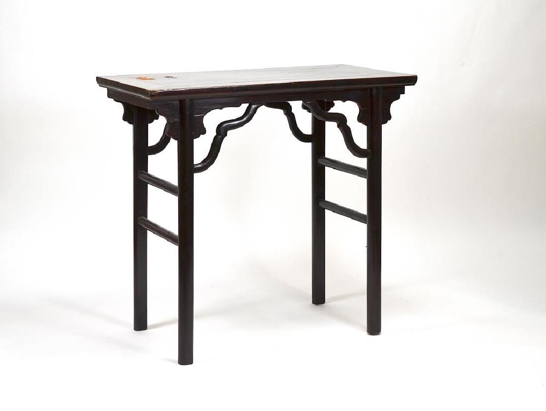 CHINESE QING DYNASTY HARDWOOD ALTAR SIDE TABLE (1 of 2)