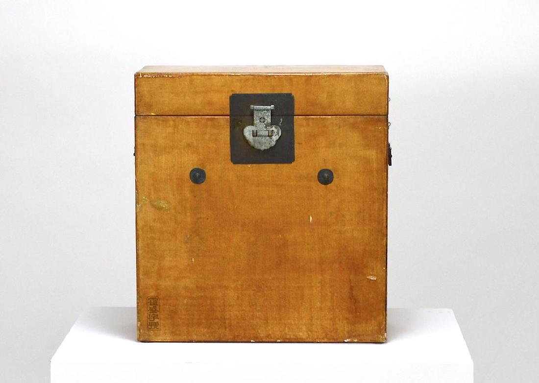 CHINESE LEATHER COVERED SCHOLAR'S BOX (1 of 9)