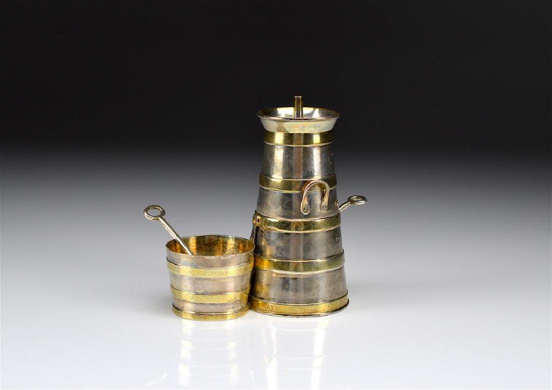 VICTORIAN ENGLISH SILVER NOVELTY CONDIMENT SUITE (1 of 4)