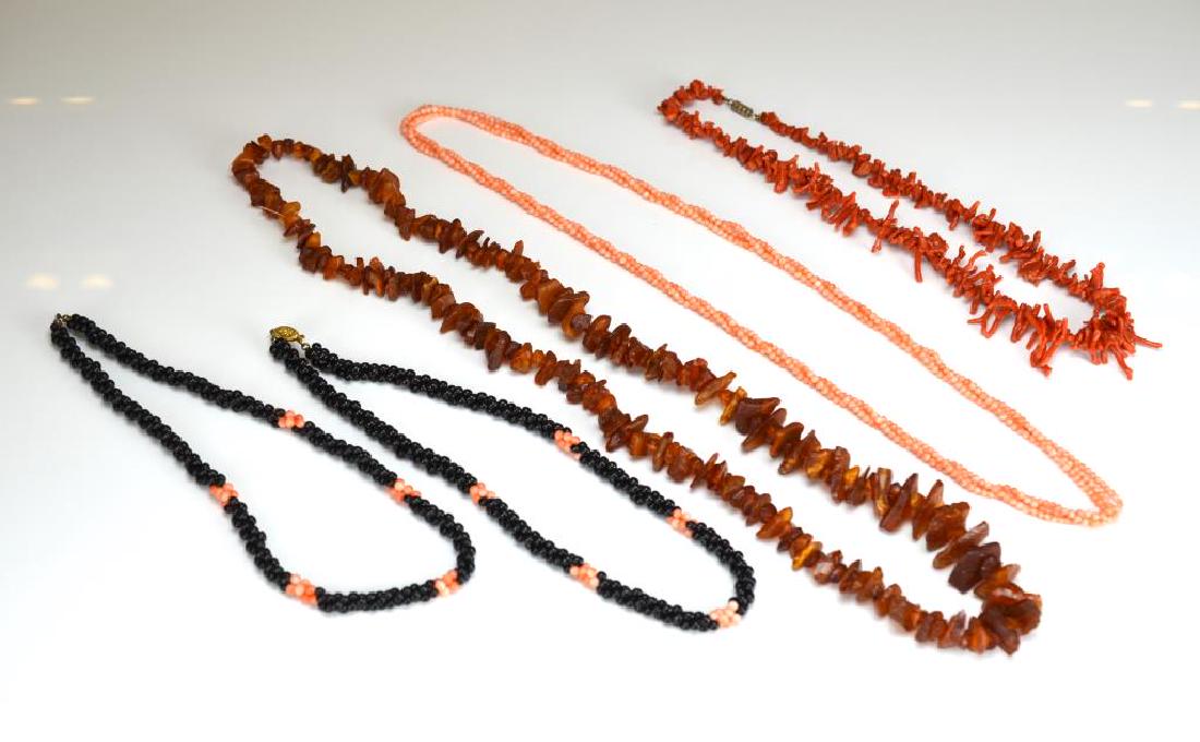 Five natural bead necklaces (1 of 2)