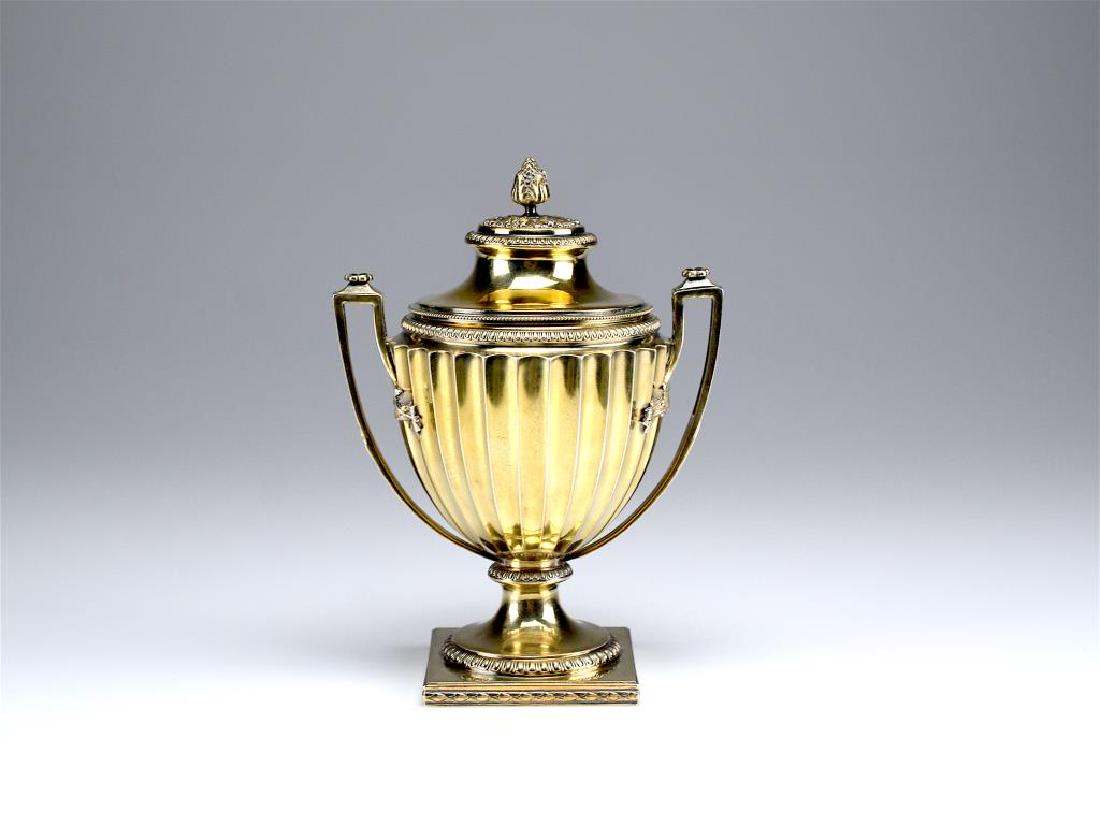 French 19th C. silver urn form caddy (1 of 10)