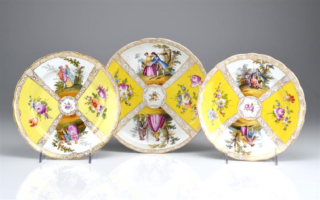 Three Dresden porcelain dishes (1 of 7)