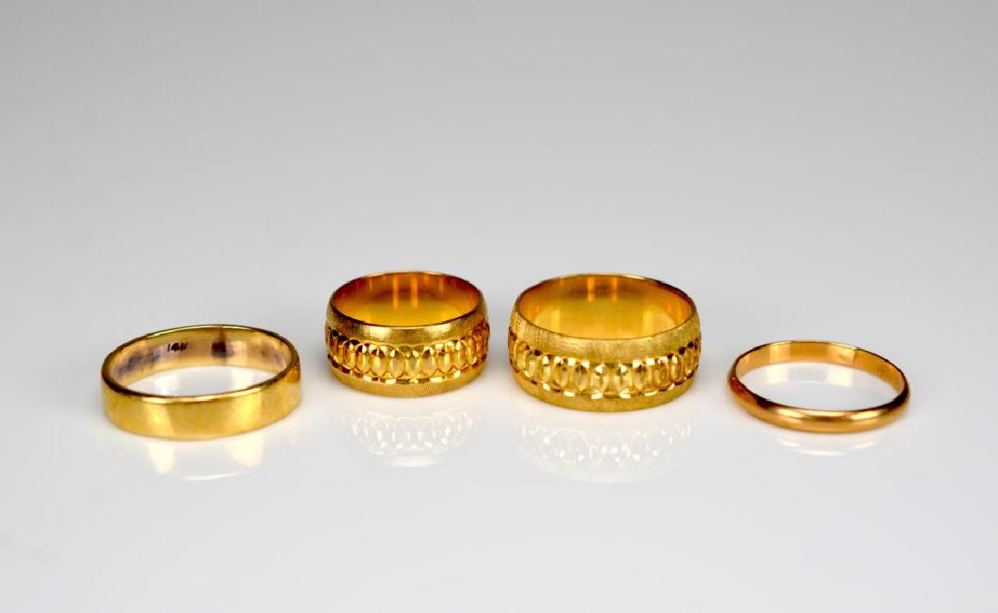 Four 14k yellow gold ring bands (1 of 1)