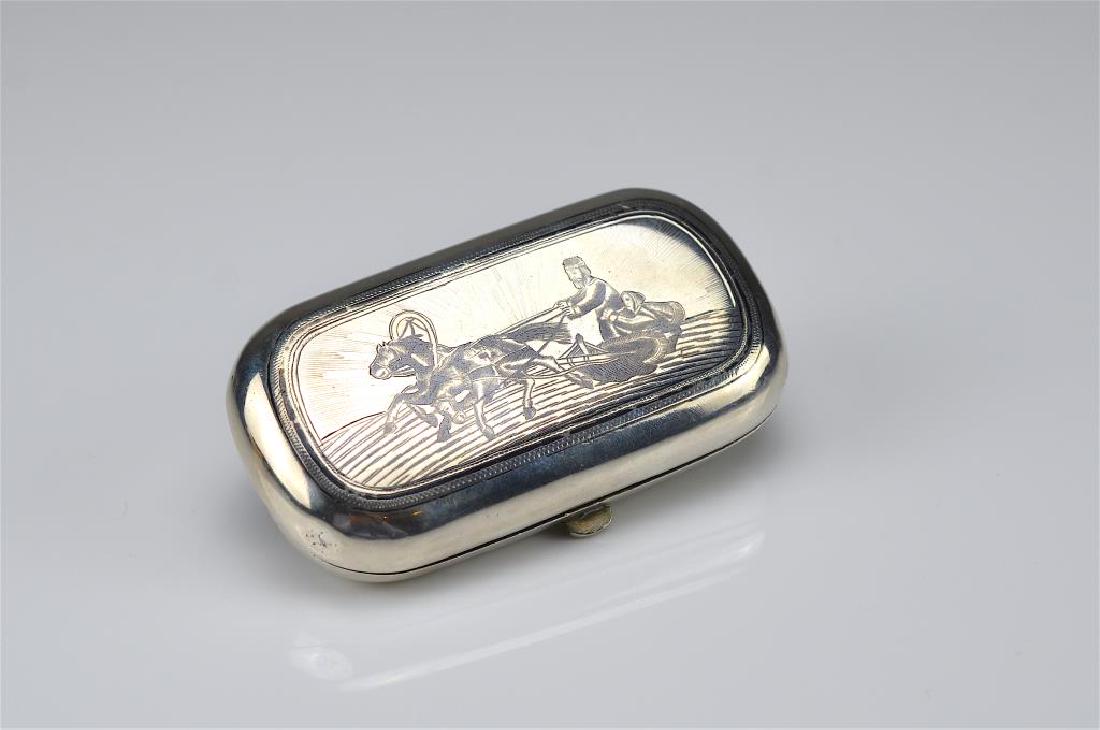 19th C Russian silver niello presentation box (1 of 4)