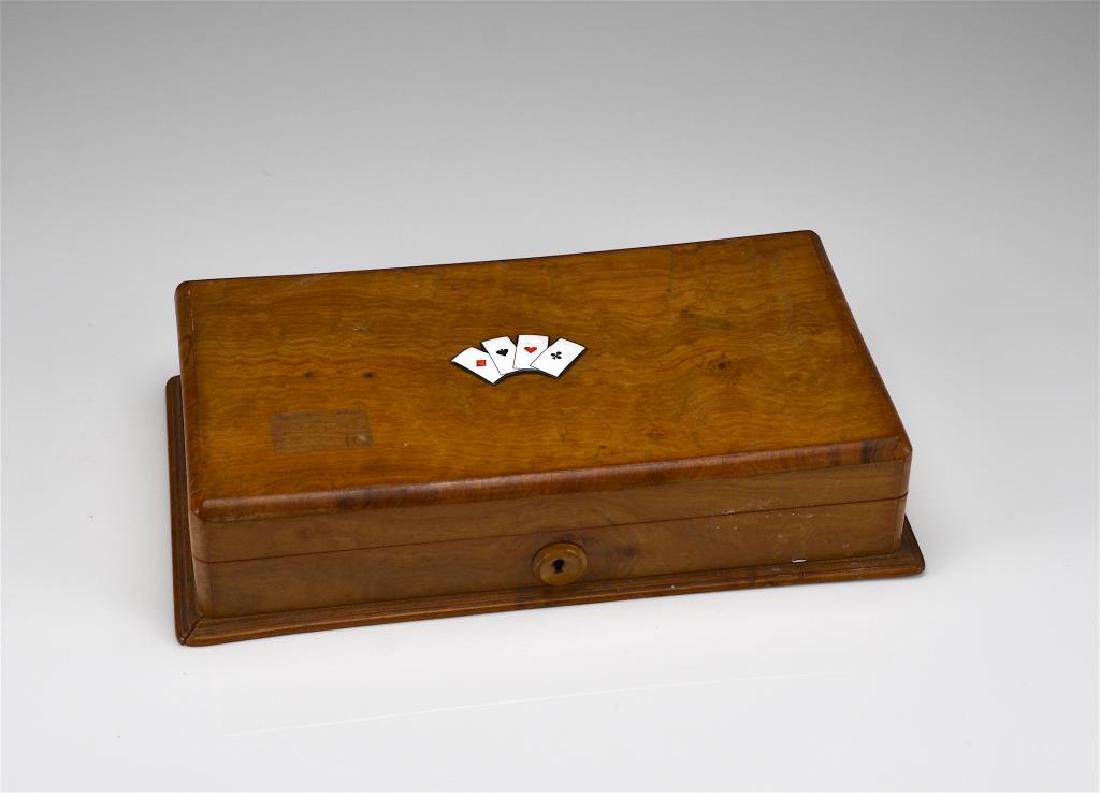 Carved wood cased games set (1 of 5)