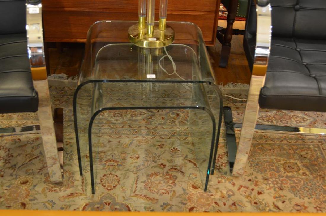 Two glass waterfall nesting tables (1 of 1)