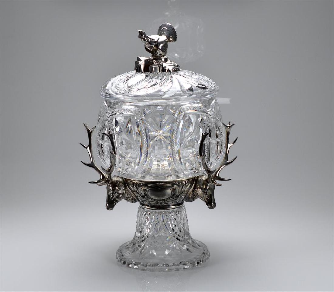 WMF Large silver plate & cut glass punch bowl (1 of 4)