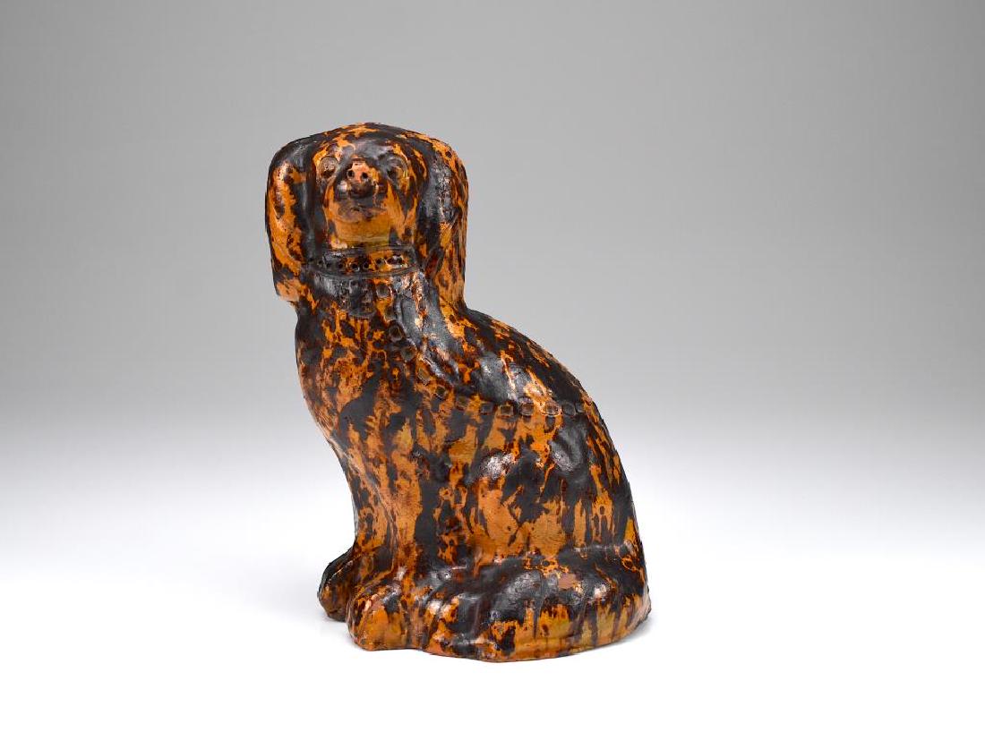 Canadian redware pottery spaniel (1 of 3)