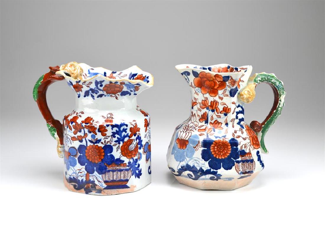Two 19th C Masons Ironstone pottery jugs (1 of 5)