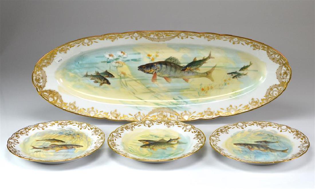 Dresden Ambrosius Lamm porcelain fish service (1 of 14)