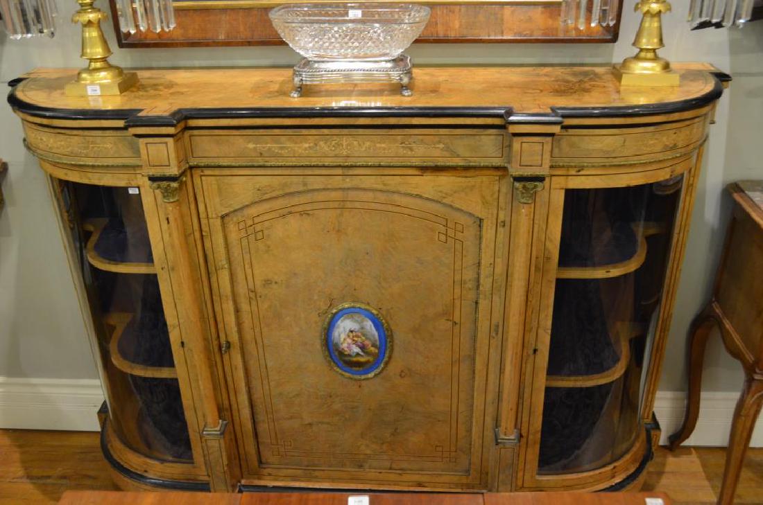 French credenza with porcelain plaque: .
