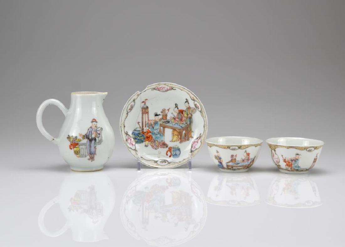 FOUR CHINESE EXPORT FAMILLE ROSE PORCELAIN ITEMS (1 of 2)