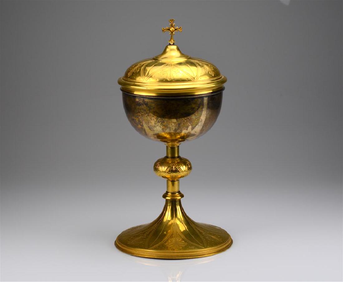 French silver and gilt metal Ciborium (1 of 2)