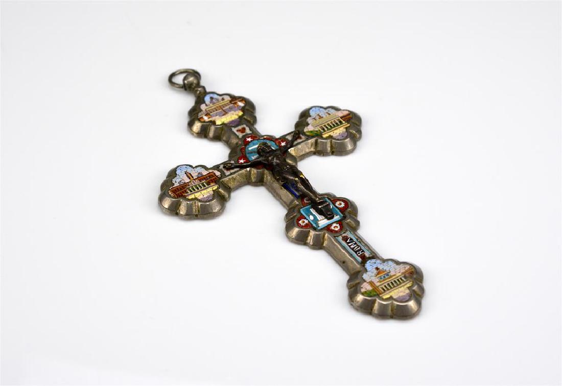 Italian micro-mosaic cross pendant (1 of 3)