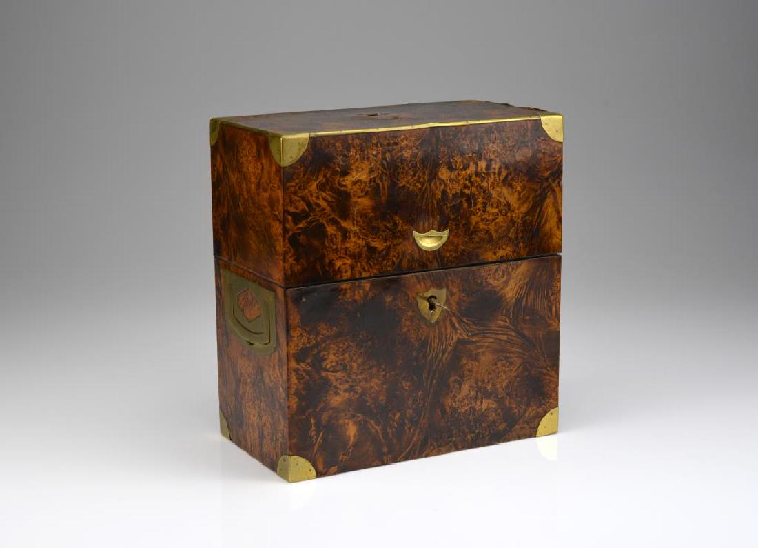 Antique campaign form tantalus decanter set (1 of 1)