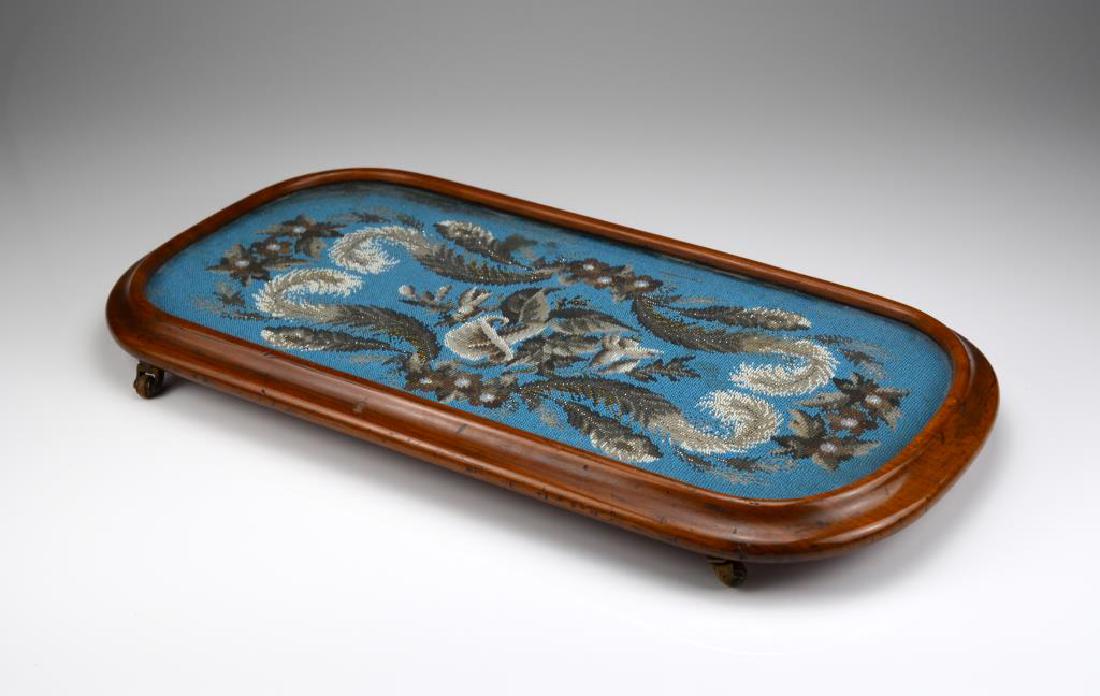 Antique English beaded tray (1 of 2)