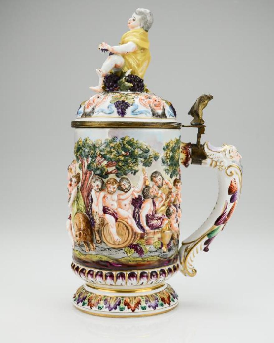 Naples Capodimonte porcelain tankard (1 of 2)