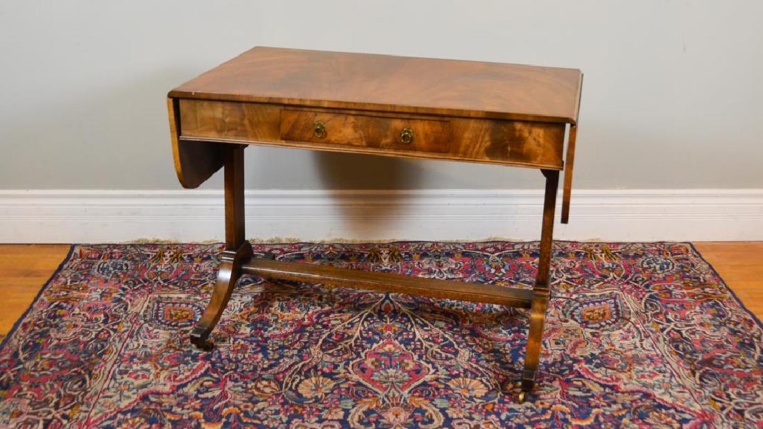 Victorian flame mahogany drop leaf sofa table (1 of 2)