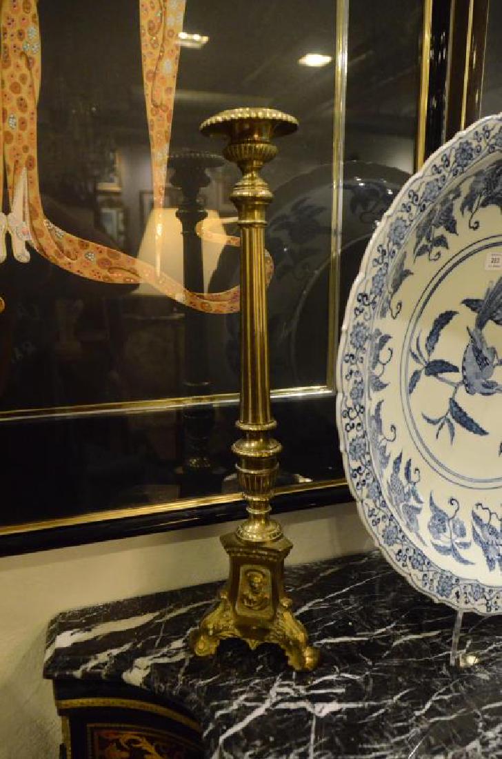 Pair of brass pricket form candlesticks (1 of 1)