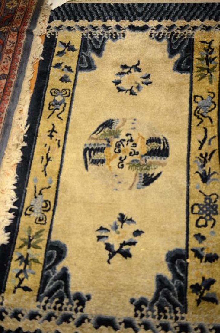 2 CHINESE PHOENIX BLUE GROUND WOOL RUGS (1 of 3)