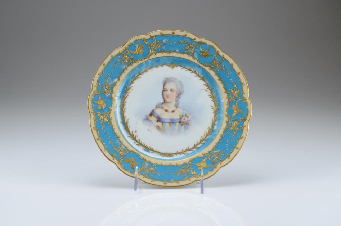 French hand painted porcelain cabinet plate (1 of 6)
