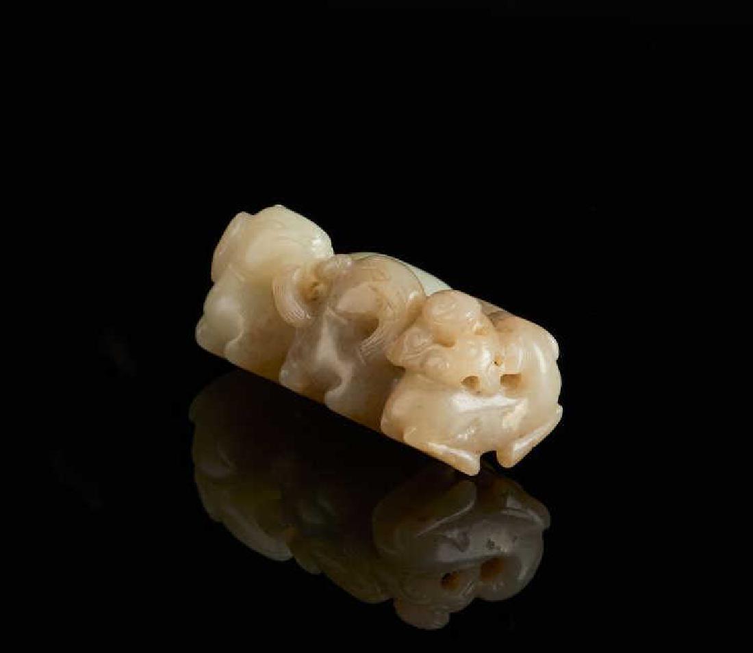 CHINESE JADE CARVED THREE RAM GROUP (1 of 11)