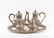 SIAM STERLING SILVER FIVE-PIECE TEA SET