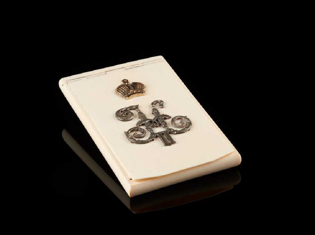 RUSSIAN CARVED NATURAL CARD CASE (1 of 8)